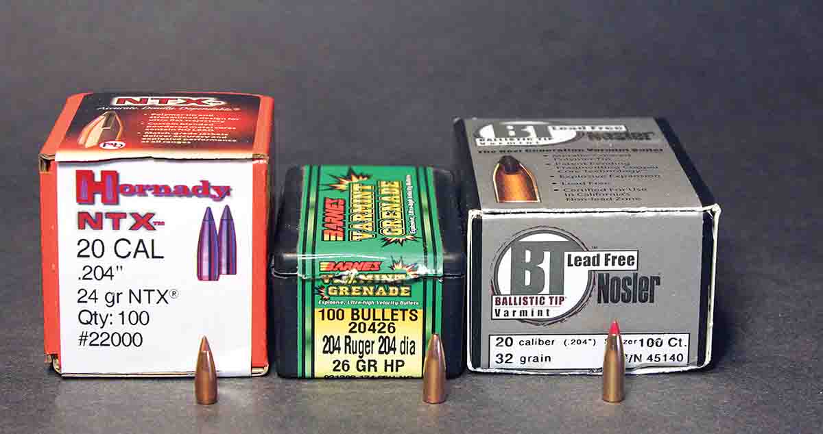In any caliber from .20 up, several companies make nontoxic varmint bullets that expand well due to copper-mix cores.